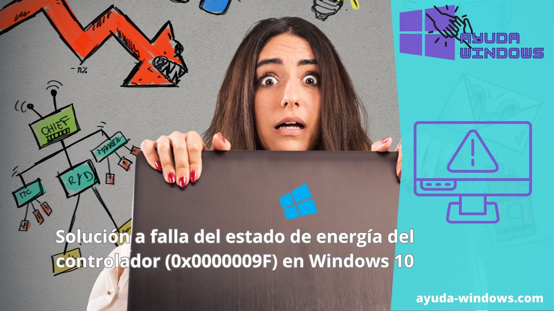 Solución a falla del estado de energía del controlador (0x0000009F) en Windows 10